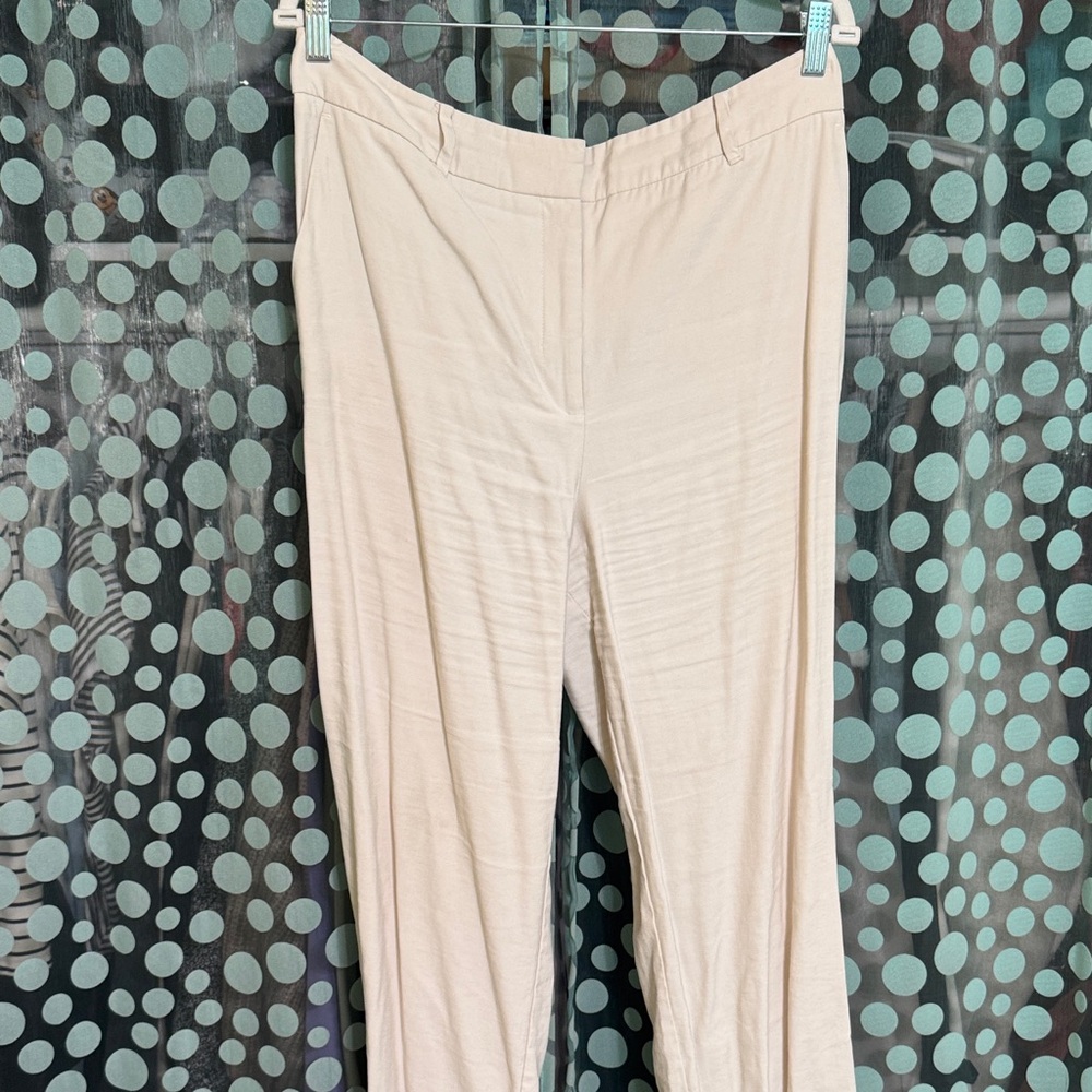 Mango Cream Straight Leg Pants